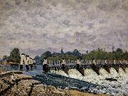 Alfred Sisley Molesey Weir  Morning Germany oil painting artist